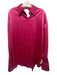 SER.O.YA Size S Fuschia Pink Acetate Open Back Button Down Long Sleeve Top Fuschia Pink / S