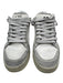 Off White Shoe Size 40 White & Gray Canvas & Suede Laces Rubber Sole Sneakers White & Gray / 40