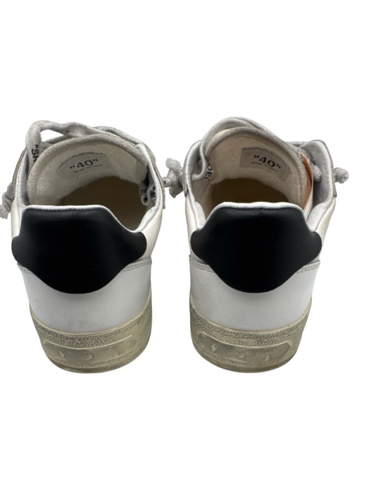 Off White Shoe Size 40 White & Gray Canvas & Suede Laces Rubber Sole Sneakers White & Gray / 40