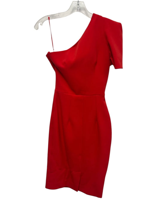 Safiyaa Size 6 Red Polyester Blend One Shoulder Sash Incl. Pleated Dress Red / 6