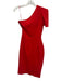 Safiyaa Size 6 Red Polyester Blend One Shoulder Sash Incl. Pleated Dress Red / 6