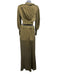 Zimmermann Size 0 Olive Green Silk Long Sleeve Belted Top & Pants Pant Set Olive Green / 0