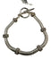 Lauren Ralph Lauren Silver Metal Braided Band Loop Clasp Rhinestones Bracelet Silver