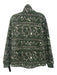 The North Face Size X Green, White, Purple Polyester Fleece Zipper Jacket Green, White, Purple / X
