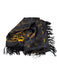 L'agence Black, Yellow & Multi Silk Fringe Edging Frame Detail Jewel Print scarf Black, Yellow & Multi
