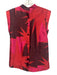 Crosby Size XXS Pink, Red, Purple Poly & Rayon Cap Sleeve All Over Print Top Pink, Red, Purple / XXS