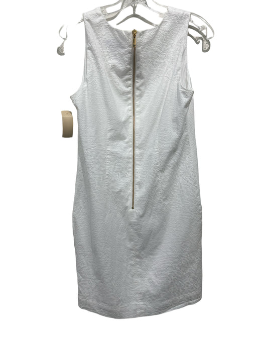 Southern Tide Size 2 White Cotton Blend Round Neck Sleeveless Back Zip Dress White / 2