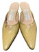 Salvatore Ferragamo Shoe Size 6 Beige Leather Pointed Rounded Toe Slip On Heels Beige / 6