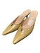 Salvatore Ferragamo Shoe Size 6 Beige Leather Pointed Rounded Toe Slip On Heels Beige / 6