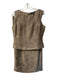 Emanuel Emanuel Ungaro Size 10/44 Gold & Taupe Rayon Sleeveless Pencil Skirt Set Gold & Taupe / 10/44