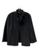 Vansi Fugel Size Medium Black Wool & Alpaca Open Front Collared short Jacket Black / Medium