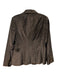 Elie Tahari Size 10 Chocolate Cotton Blend Bronze Hardware Front Pockets Jacket Chocolate / 10