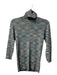 Missoni Size 8 Blue, Aqua & Multi Viscose Blend Turtle Neck Long Sleeve Sweater Blue, Aqua & Multi / 8