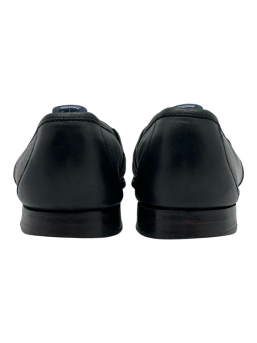 Polo Ralph Lauren Shoe Size 9.5 Black Leather Metal Application loafer Shoes Black / 9.5