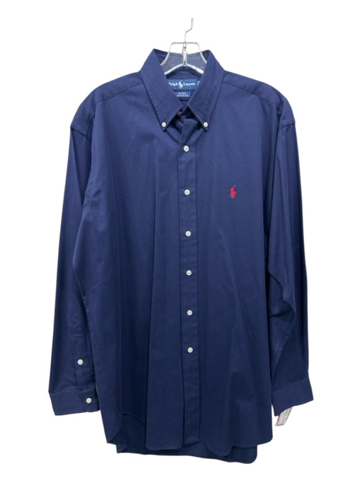Polo Ralph Lauren Size M Blue Cotton Button up Men's Long Sleeve Shirt Blue / M