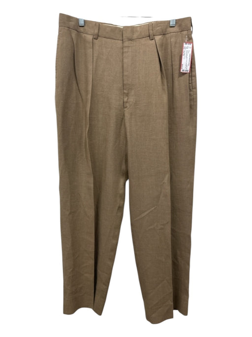 Polo Ralph Lauren AS IS Size Est 32 Beige Wool Zip Fly Straight Leg Men's Pants Beige / Est 32