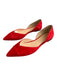 J. Crew Shoe Size 6 Red Suede Pointed Toe Flats Red / 6