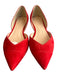 J. Crew Shoe Size 6 Red Suede Pointed Toe Flats Red / 6