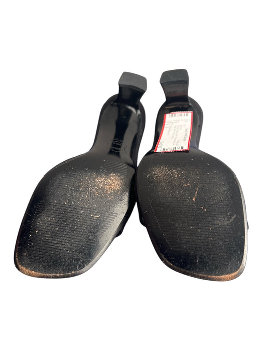 Stuart Weitzman Shoe Size 6 Black Nylon Rhinestone Mule Kitten Heel Sandals Black / 6