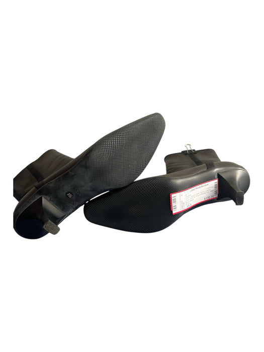 Prada Shoe Size 35.5 Brown Leather Ankle Side Zip Round Pointed Toe Booties Brown / 35.5