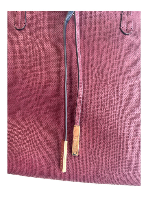 Remi & Reid Maroon & Navy Leather Tote Pouch Inc. Bag Maroon & Navy / M/L