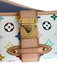 Louis Vuitton White & Multi Print Coated Canvas Monogram Leather Accents Bag White & Multi Print / XS