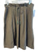 Yansi Fugel Size 6 Green Linen & Rayon Pleated Detail Waist tie Back Zip Skirt Green / 6
