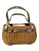 Kate Spade Brown & Silver No Fabric Tag Woven Gold Hardware Basket Bag Bag Brown & Silver / M