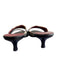 Burberry Shoe Size 36.5 black tan & red Leather open toe Plaid Mule Shoes black tan & red / 36.5