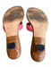 Eric Javits Shoe Size 6 Brown & Pink Leather open toe Thong sandal Shoes Brown & Pink / 6