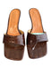 Stubbs & Wooten Shoe Size 6.5 Brown Leather Upper open toe Crocodile Print Shoes Brown / 6.5