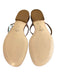 Valentino Shoe Size 36 Brown Leather Upper Thong Strap Silver Detail Flat Shoes Brown / 36