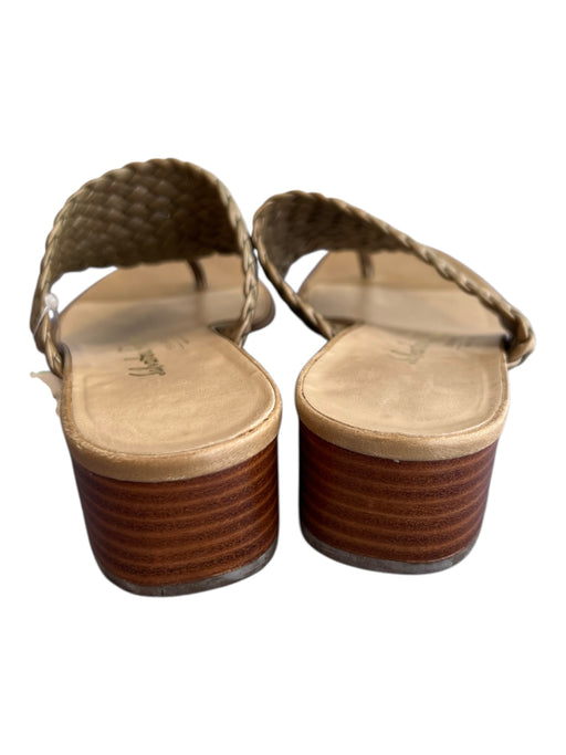 Salvatore Ferragamo Shoe Size 6 Brown Leather Woven Detail Thong Strap Shoes Brown / 6