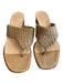 Salvatore Ferragamo Shoe Size 6 Brown Leather Woven Detail Thong Strap Shoes Brown / 6