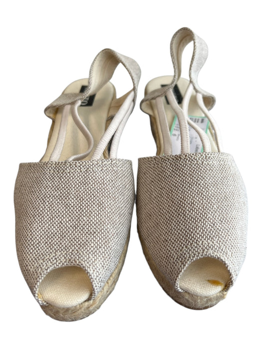 Sesto Shoe Size 6 Grey Manmade Material open toe Slingback Woven Detail Shoes Grey / 6