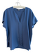 Vince Size Small Blue Silk Drop Shoulder V Neck Tunic Top Blue / Small