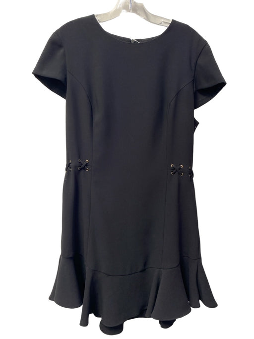 Amanda Uprichard Size L Black & Gold Polyester Cap Sleeve Gold Hardware Dress Black & Gold / L