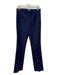 Ecru Size 6 Navy Cotton & Nylon High Rise Flat Front Faux Pockets Bootcut Pants Navy / 6