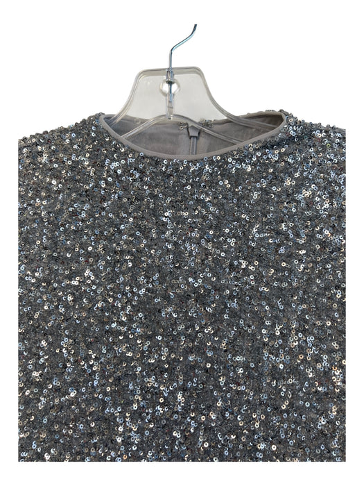 & Other Stories Size S Silver Polyamide Blend Round Neck Long Sleeve Dress Silver / S