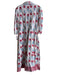 NIBI MTK Size Small White, Red & Blue Cotton Lined Pockets Long Sleeve Dress White, Red & Blue / Small