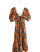 Cleobella Size Small Orange, Teal & Multi Organic Cotton Abstract Floral Dress Orange, Teal & Multi / Small
