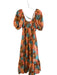 Cleobella Size Small Orange, Teal & Multi Organic Cotton Abstract Floral Dress Orange, Teal & Multi / Small