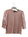 Veronica Beard Size Large Pale Pink Cotton puckered Half Sleeve Round Neck Top Pale Pink / Large