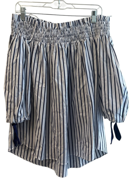 Caroline Constas Size XS Navy & white No Fabric Tag Striped Off Shoulder Top Navy & white / XS