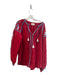 Sleeping Gypsy Size Small Red Linen Embroidered Tunic Long Sleeve Top Red / Small