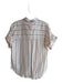 Pistola Size XS White & Pink Cotton Gauze Vertical Stripes short sleeve Top White & Pink / XS