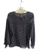 By Anthropologie Size S Black Cotton Lace Overlay Semi Sheer Round Neck Top Black / S