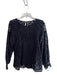 By Anthropologie Size S Black Cotton Lace Overlay Semi Sheer Round Neck Top Black / S
