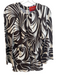 Double J Size Medium Brown & White Viscose Back Zip All Over Print Top Brown & White / Medium