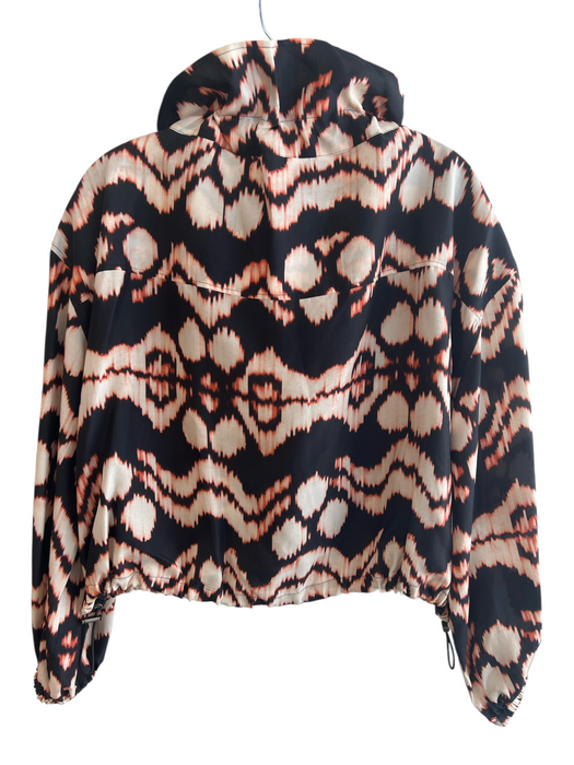 Ulla Johnson Size 6 Cream, Black & Orange Silk Abstract Print high neck Top Cream, Black & Orange / 6